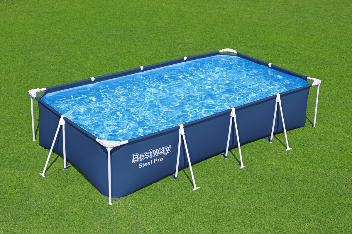 Piscina Bestway Steel Pro Rectangular 400x211x81 cm con Bomba de Filtro
