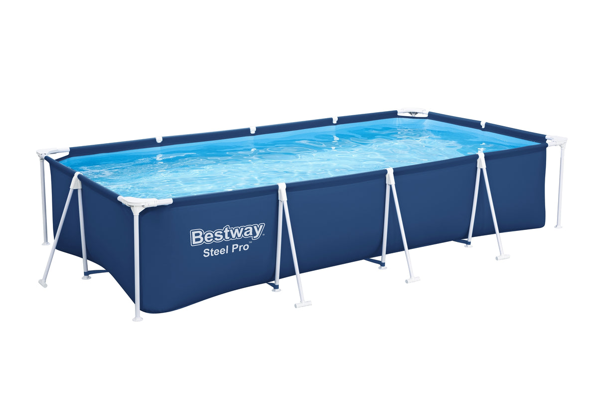 Piscina Bestway Steel Pro Rectangular 400x211x81 cm con Bomba de Filtro