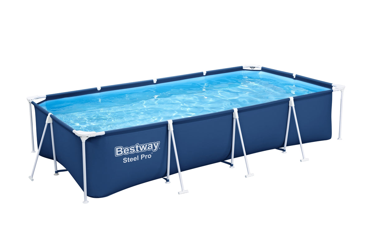 Piscina Bestway Steel Pro Rectangular 400x211x81 cm con Bomba de Filtro