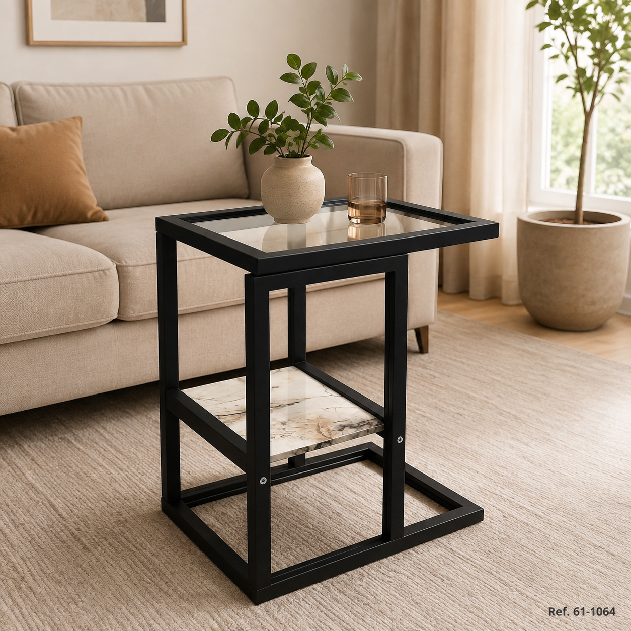 Mesa 61-1064 en ambiente contemporáneo. Ref. 61-1064
