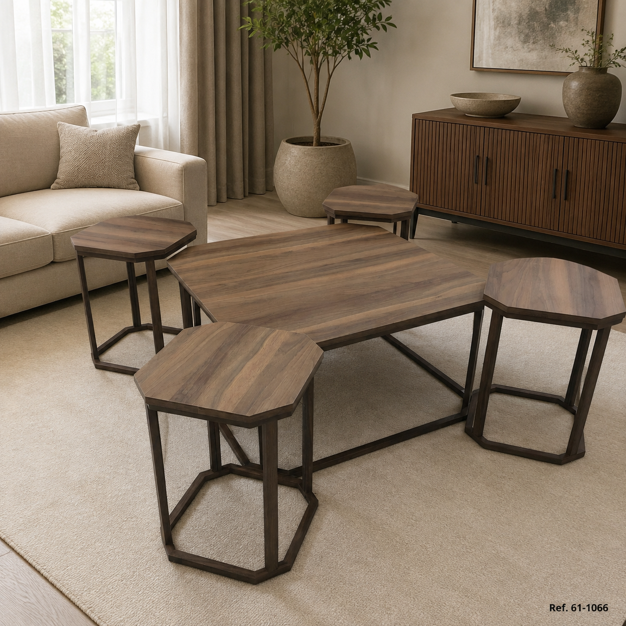 Mesa 61-1066 en ambiente contemporáneo. Ref. 61-1066