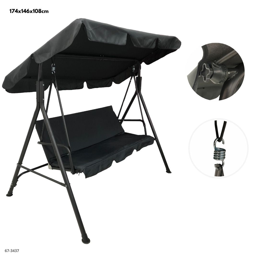 SILLA DE COLUMPIO GRIS