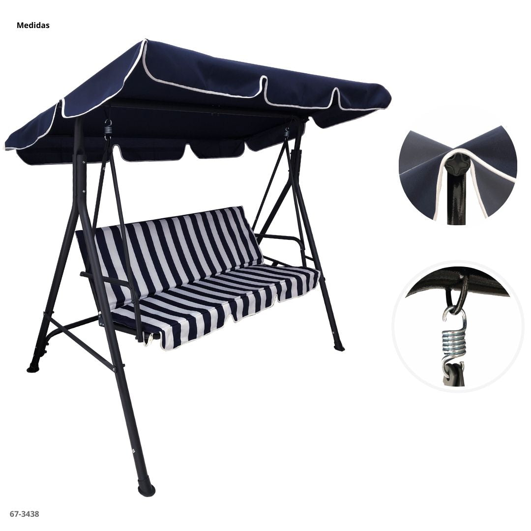 Silla de columpio azul 67-3438