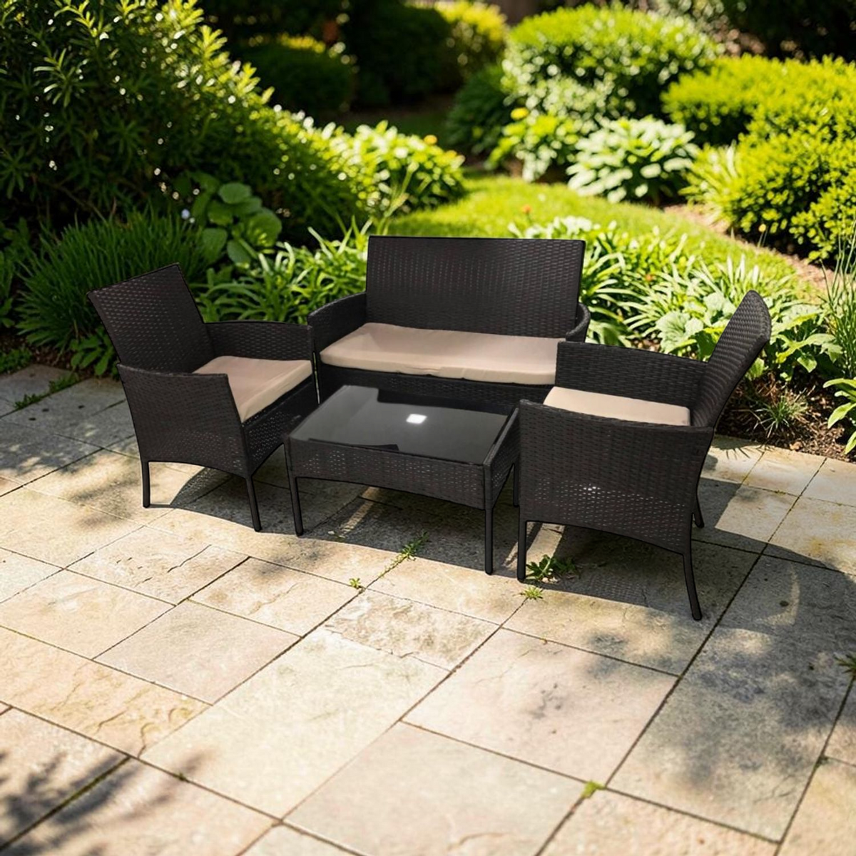 Juego de Sofa 4PZAS Chocolate 1 en ambiente