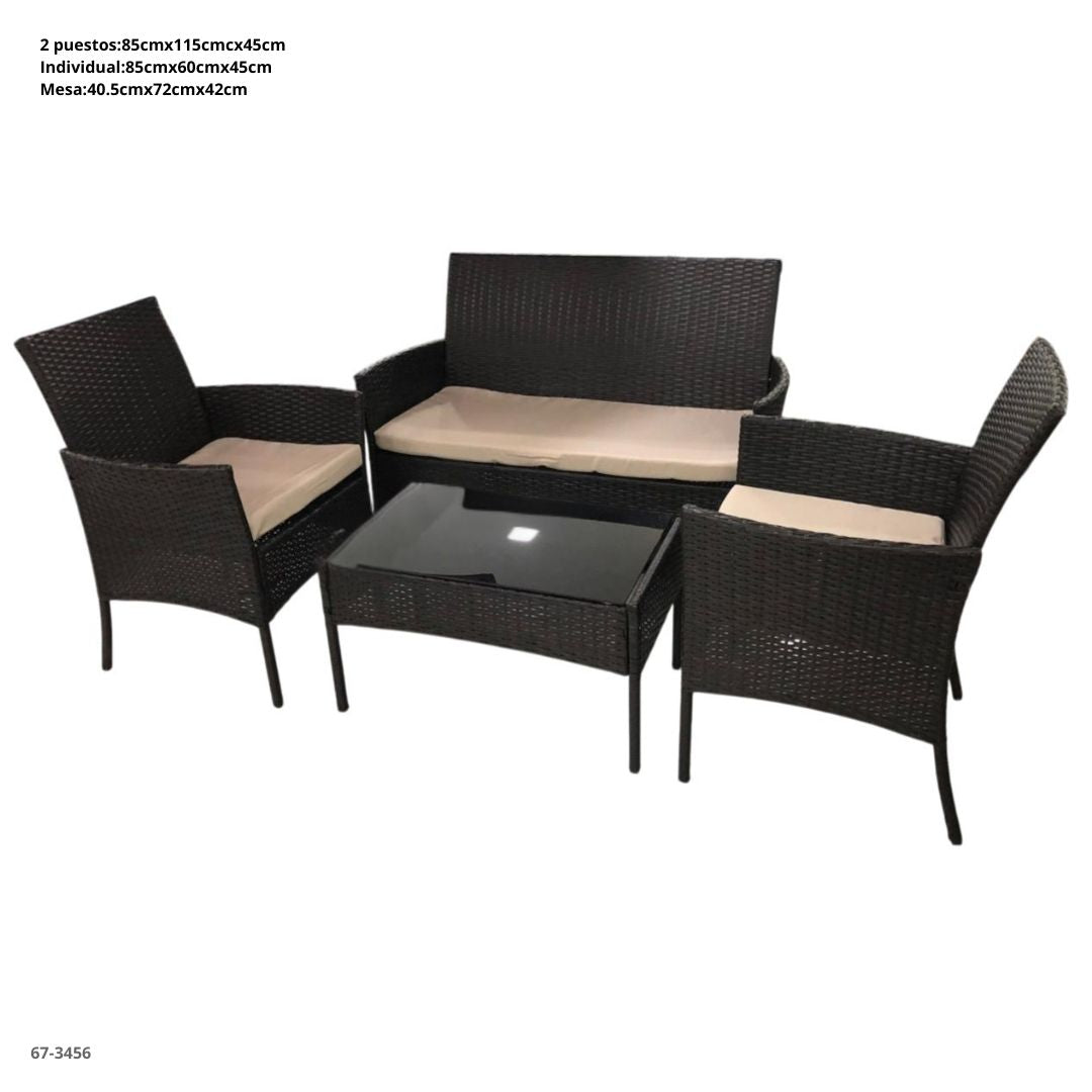 JUEGO DE SOFA 4PZAS CHOCOLATE 1