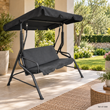 Silla Columpio 2 Puestos con Techo Gris - en ambiente (67-3469)