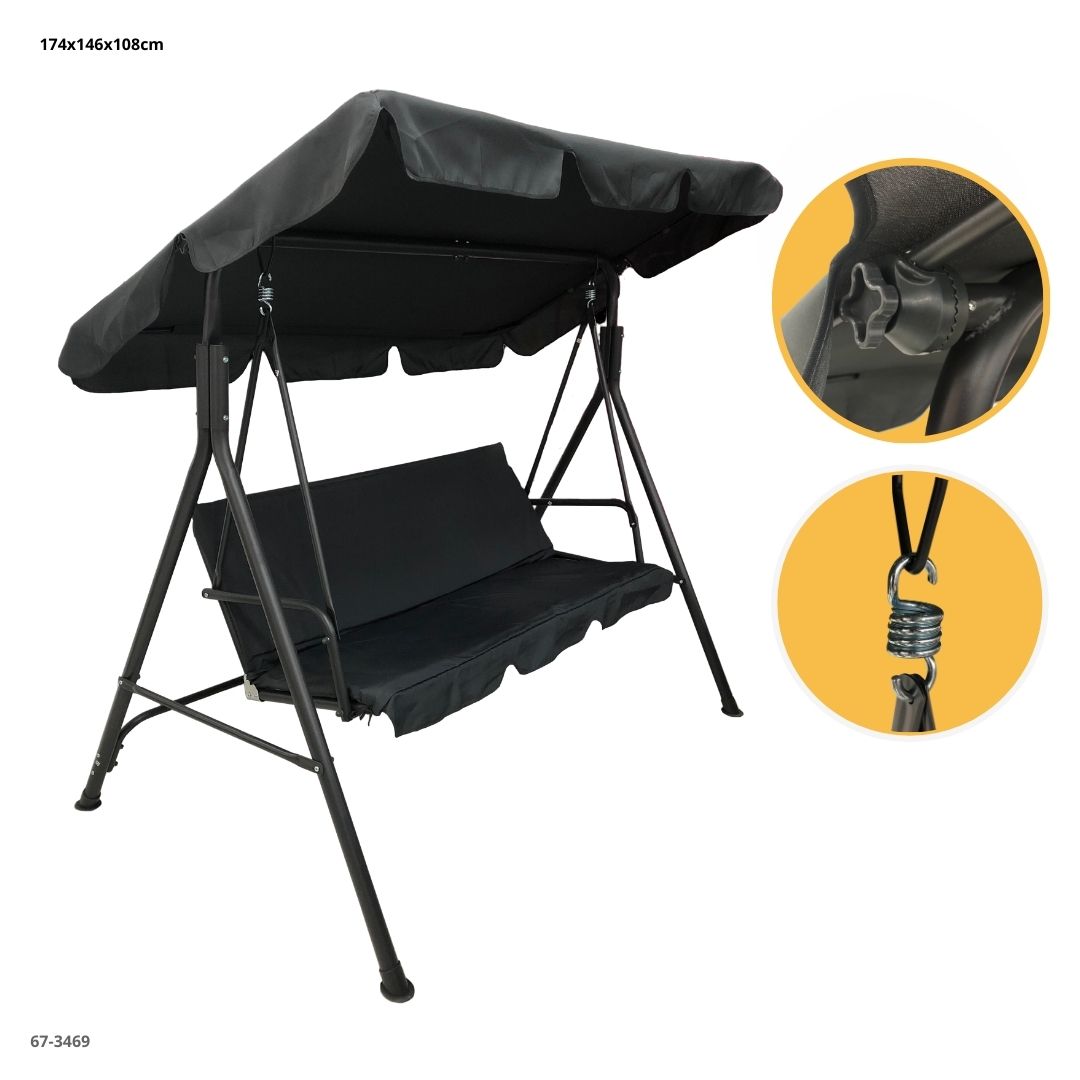 SILLA DE COLUMPIO GRIS