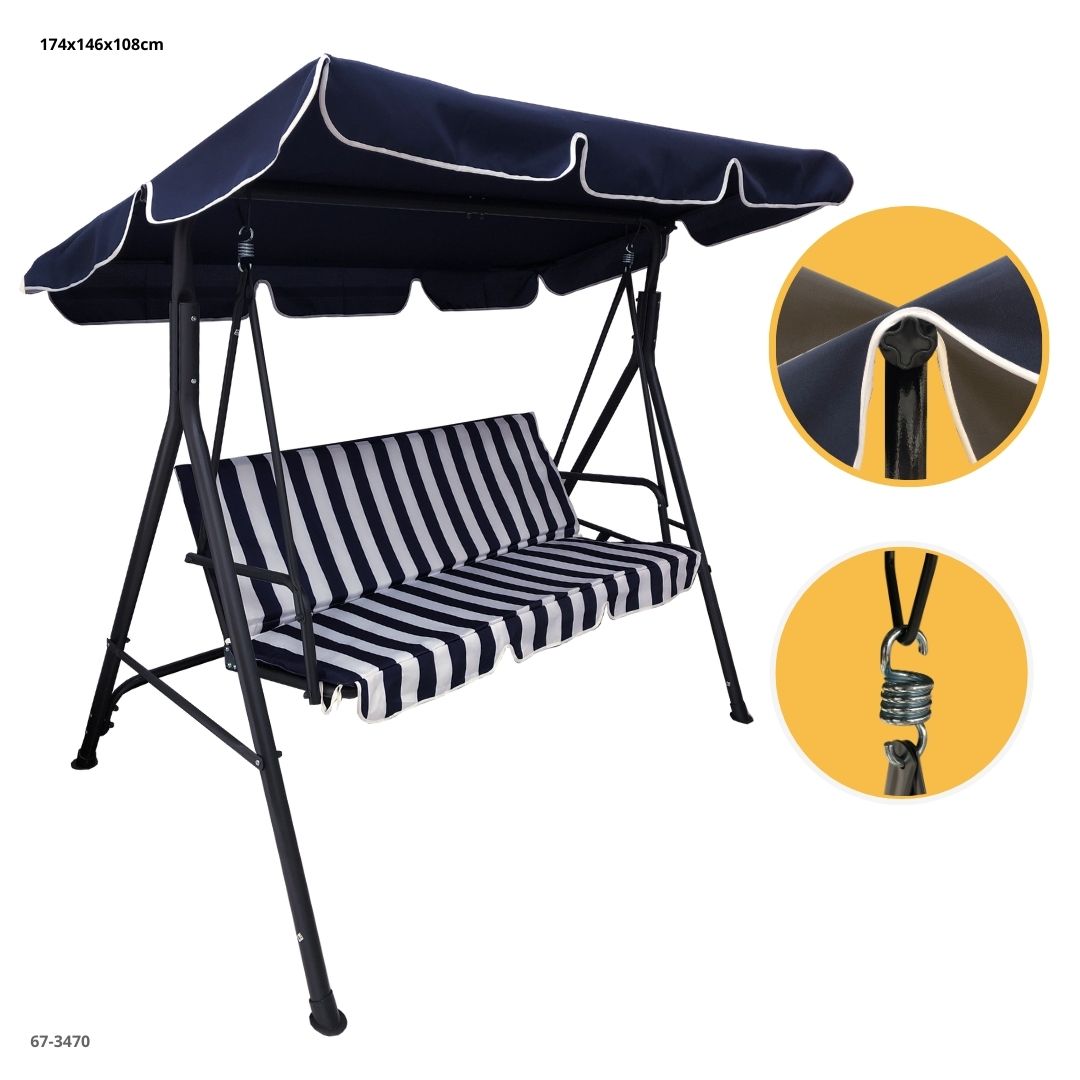 SILLA DE COLUMPIO AZUL