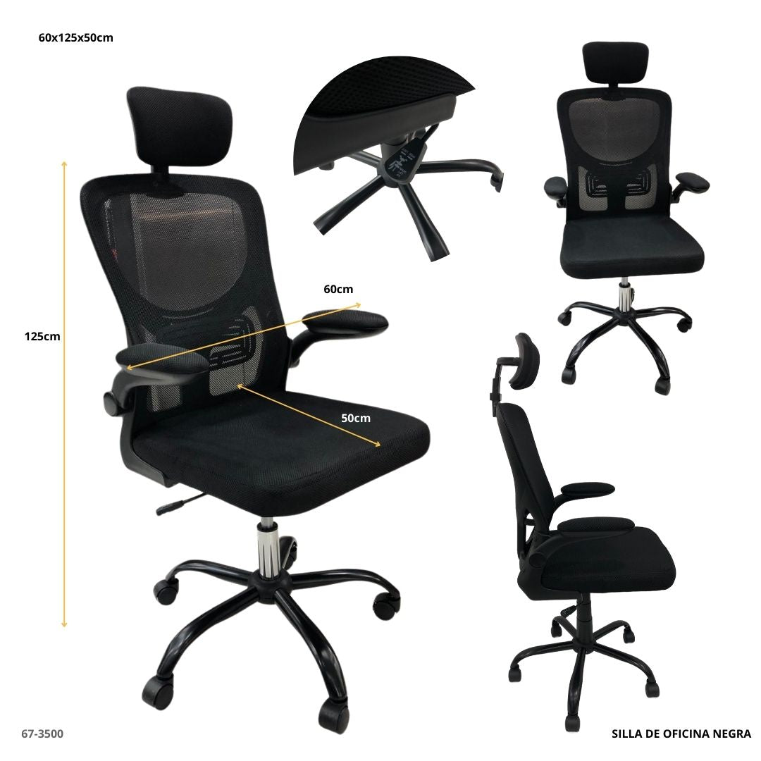 SILLA DE OFICINA NEGRA