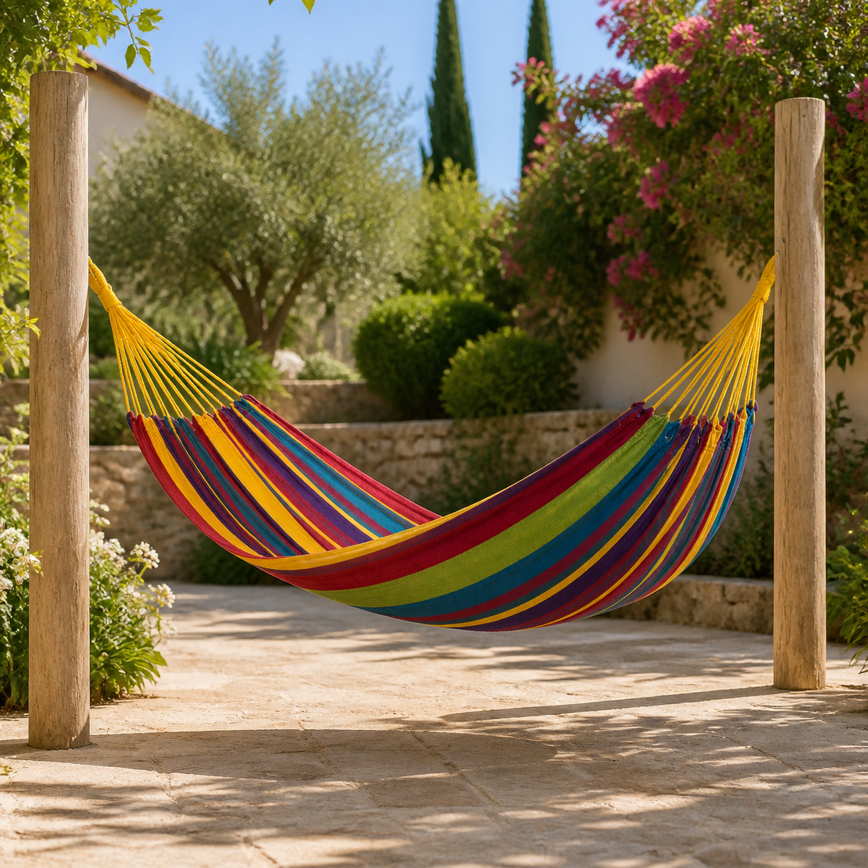 Hamaca de Colores en ambiente exterior