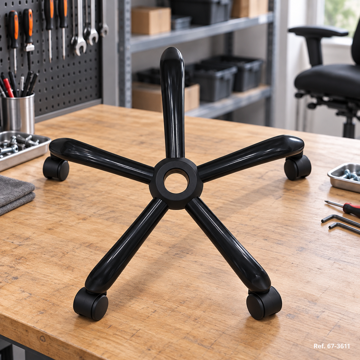 Base de silla de oficina en ambiente de taller - Ref. 67-3611