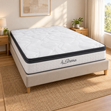 Colchón Semi Ortopédico Pillow Top Empacado al Vacío Sirena 32 cm en ambiente