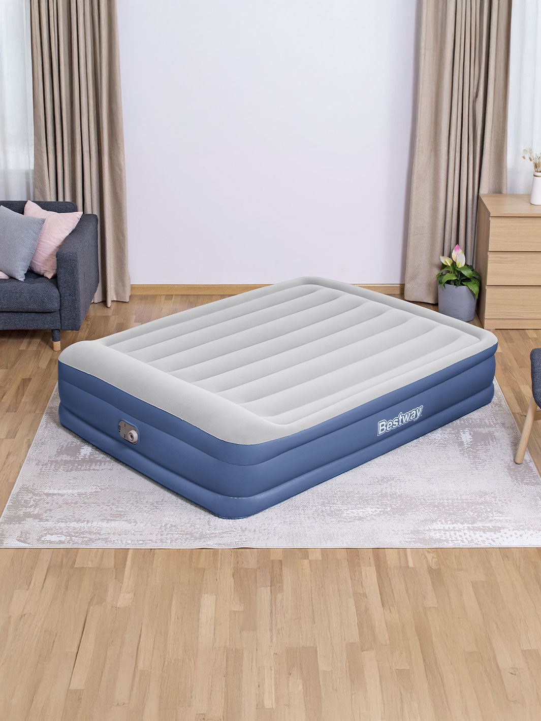 Colchón Inflable Bestway Queen 203 x 152 x 46 cm con Inflador Eléctrico Modelo 671NF - vista 2 - Ref. 32-671NF