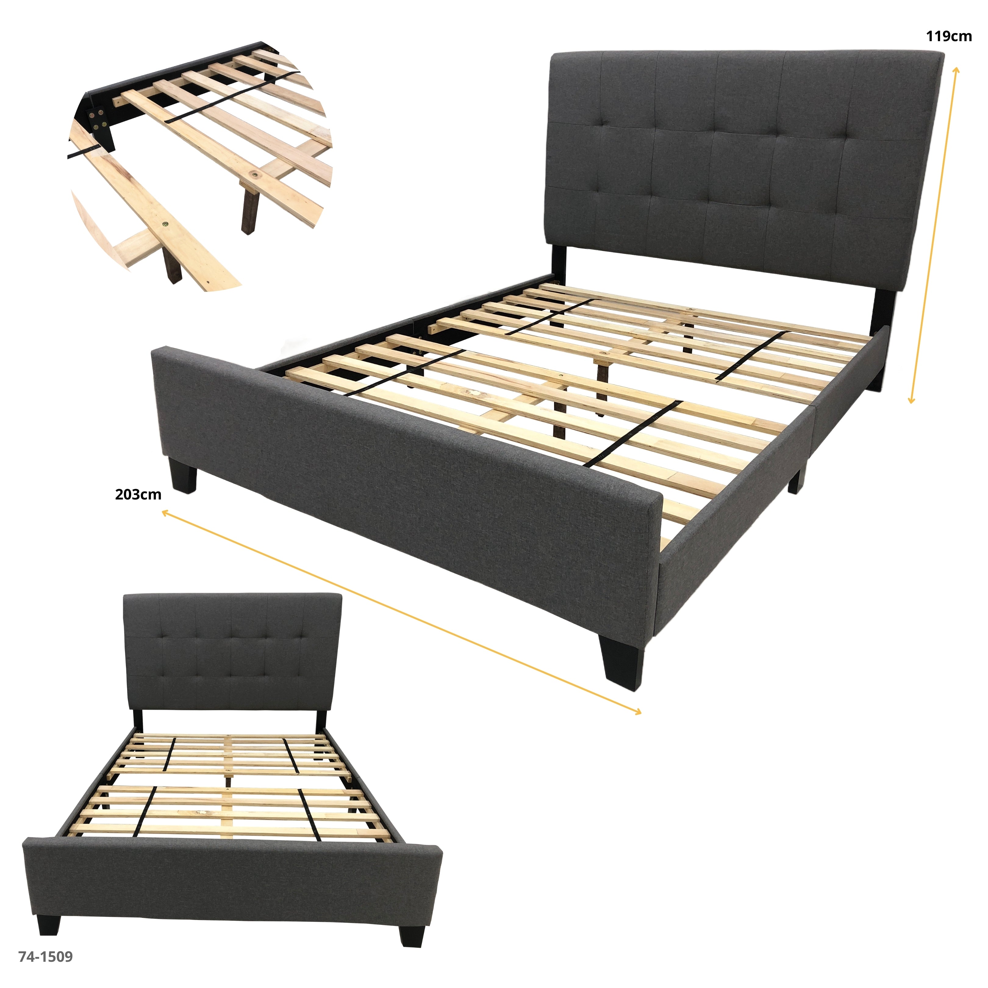 CAMA EMILY FULL GRIS