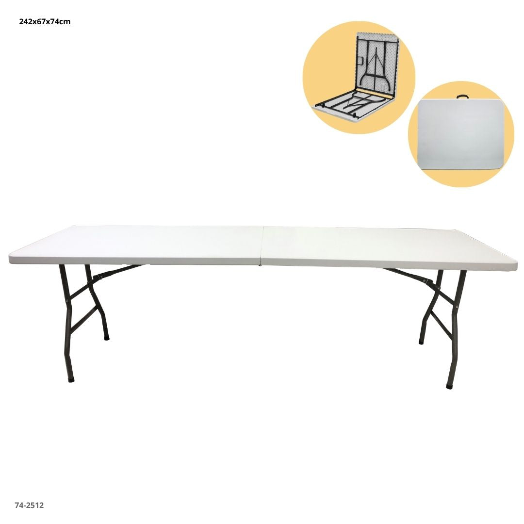 4' WHITE PLASTIC FOLDING TABLE 94-ZK-120