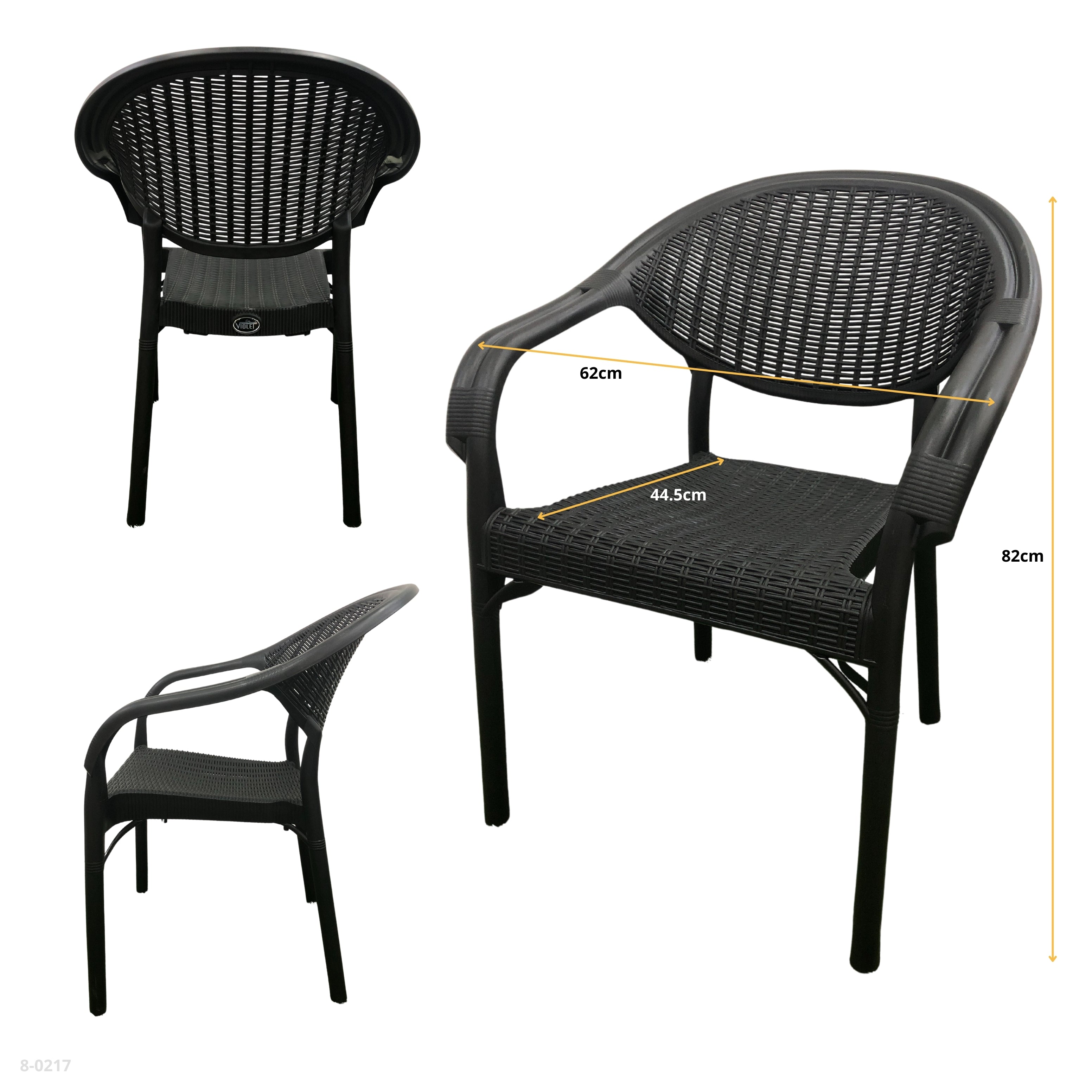SILLA BAMBU RATTAN CHOCOLATE
