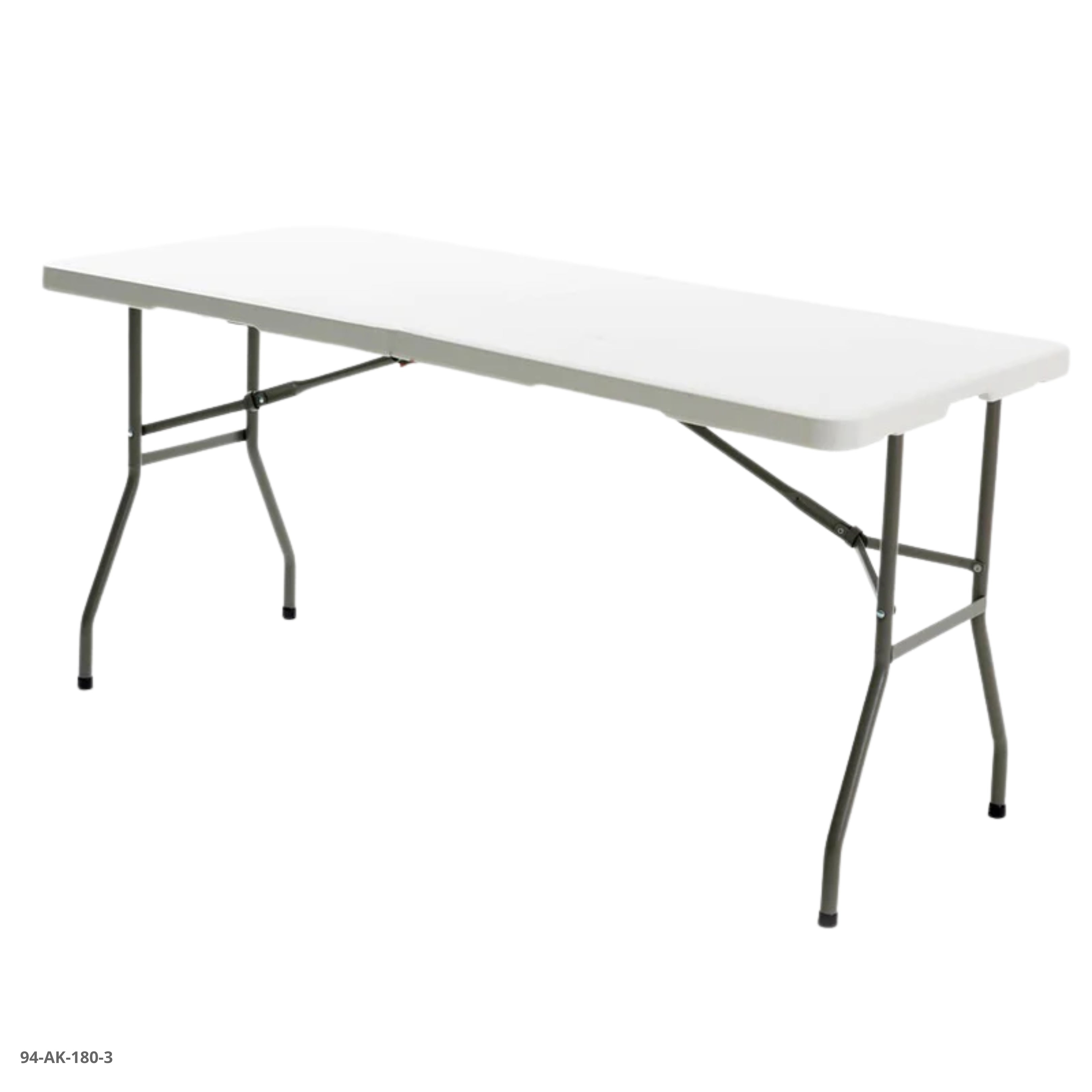 MESA 6'  DE PLASTICO BLANCO ESP. 4CM 180X74X74CM  (NO PLEGABLE)