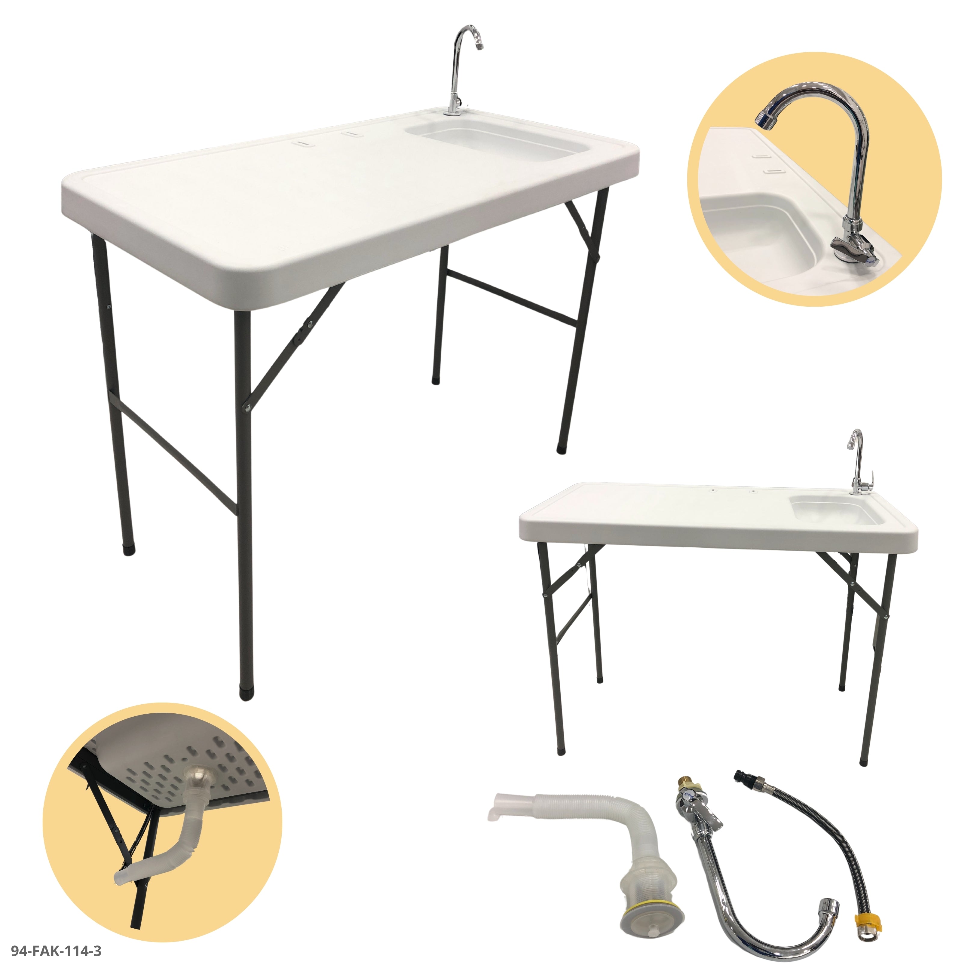 MESA CON FREGADOR COMPLETO 114X59X86.5 94-FAK-114