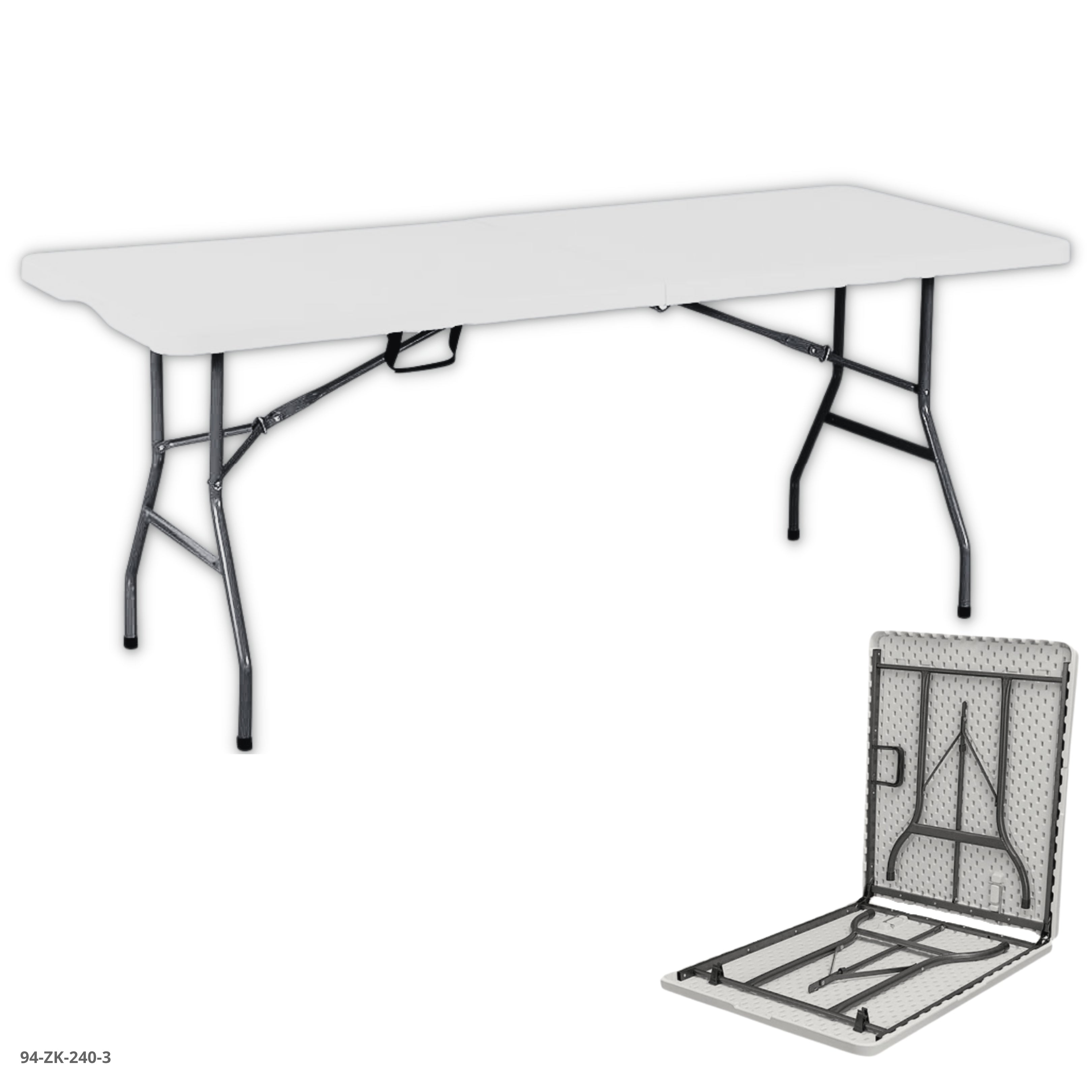 4' WHITE PLASTIC FOLDING TABLE 94-ZK-120