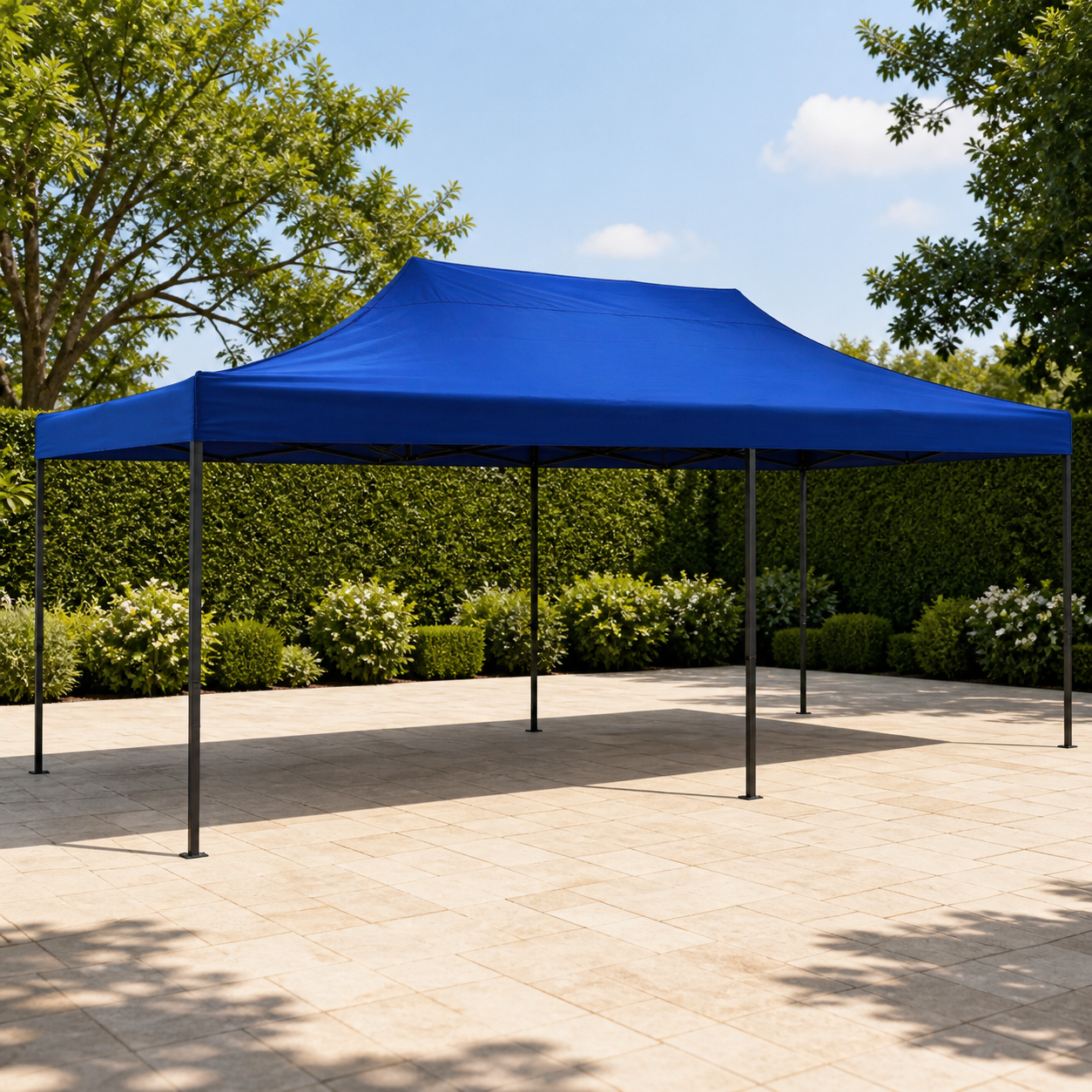 Lona 800D Azul 3X4.5 en ambiente exterior