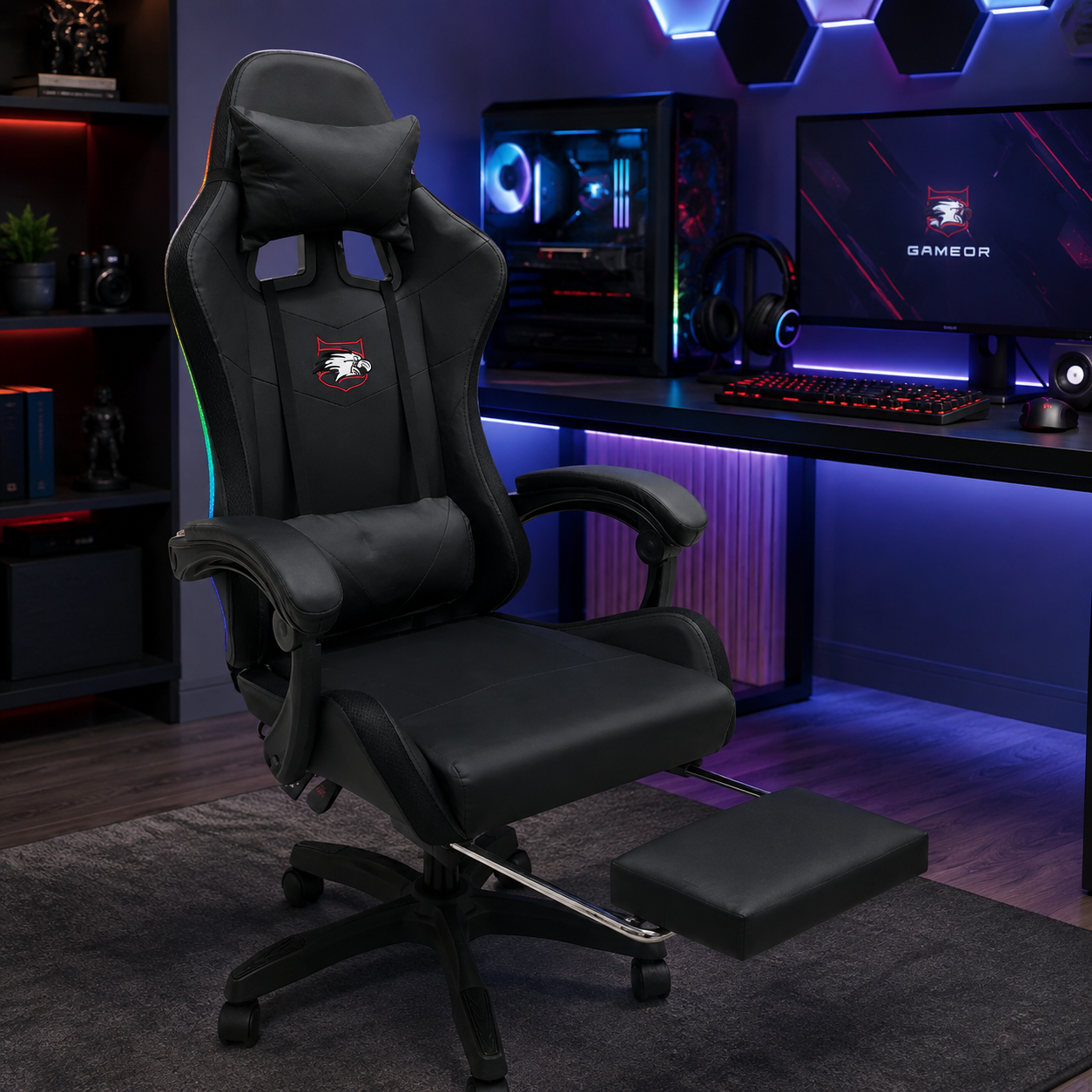 BLACK OFFICE CHAIR 62*50*170H-CM / 30-224-31