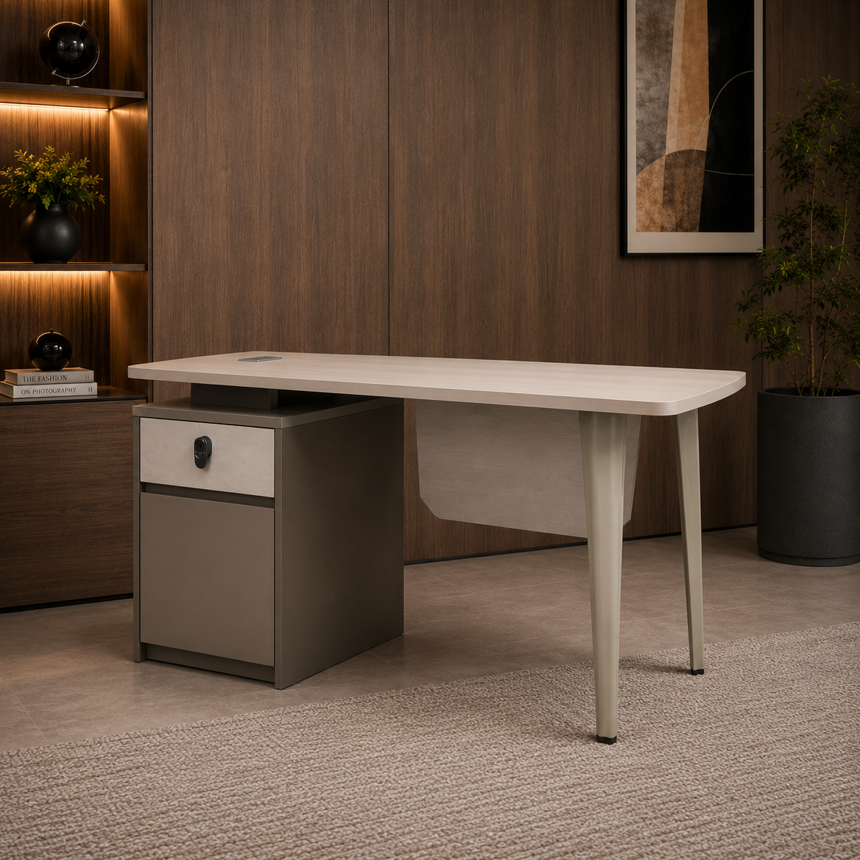ESCRITORIO 120*60*75CM CON GABINETE