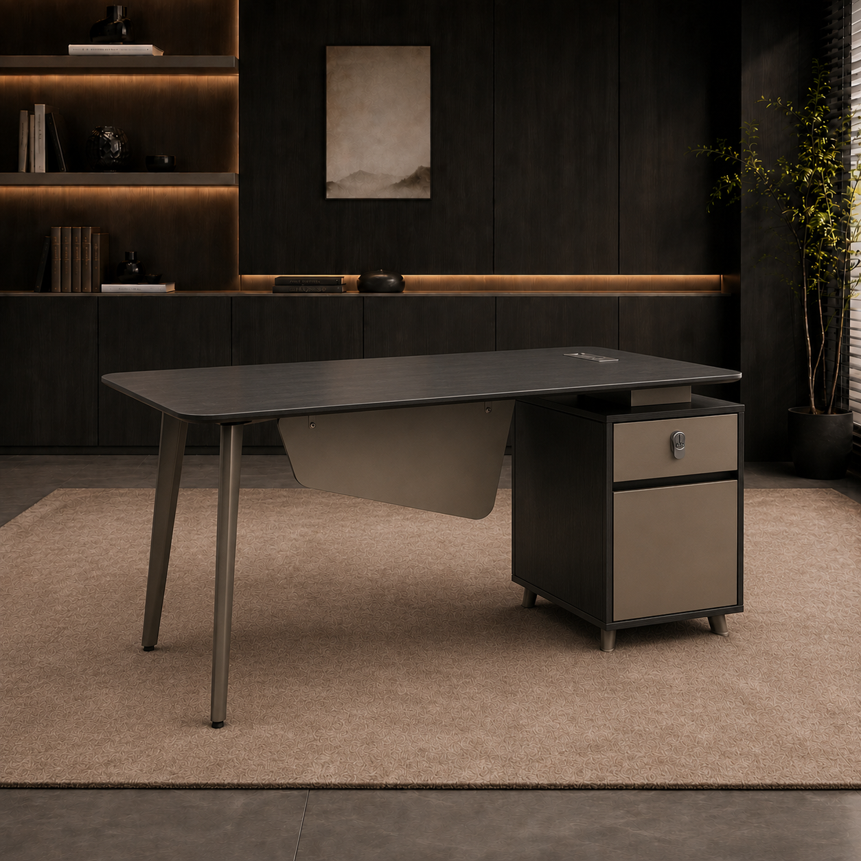 ESCRITORIO 120*60*75CM CON GABINETE