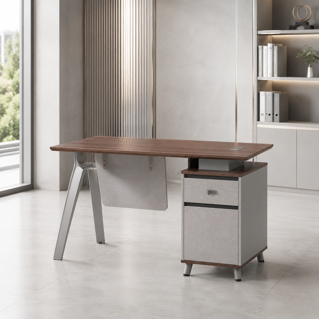 ESCRITORIO 120*60*75CM CON GABINETE
