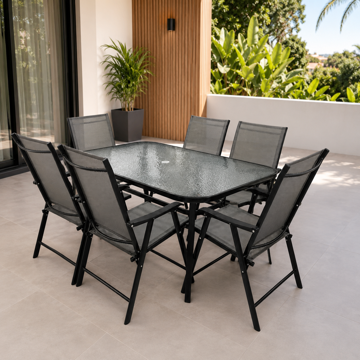 JGO DE TERRAZA 6 SILLAS+MESA 151x93x6cm