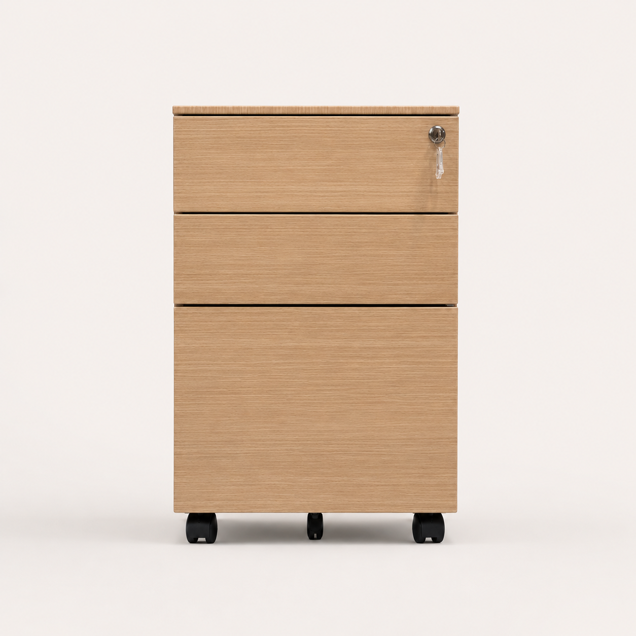 ARCHIVADOR 3 GAVETAS PEQUEÑO COLOR MADERA CON RUEDAS