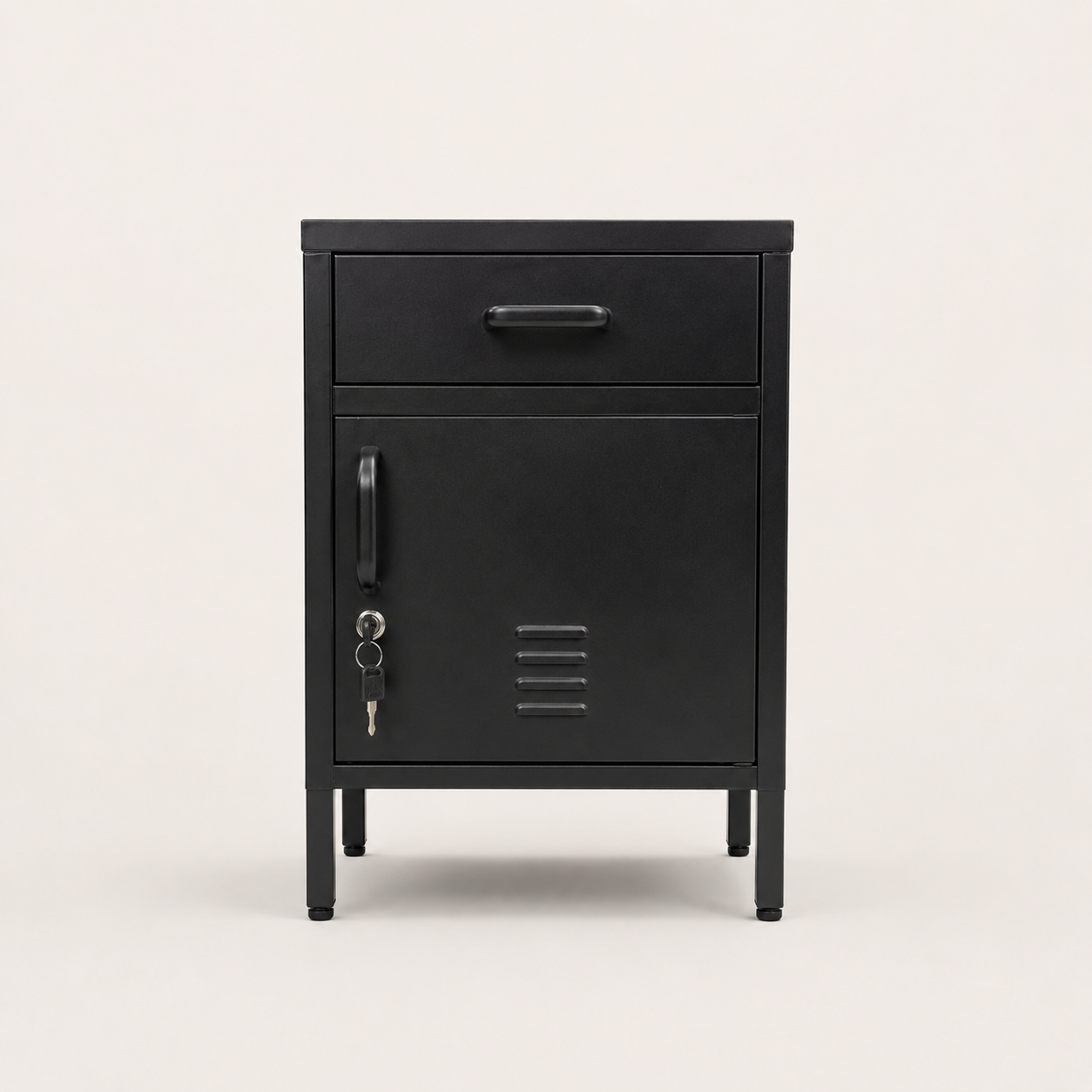 ARCHIVADOR METALICO 1 GAVETAS 1 PUERTA PEQUEÑO NEGRO