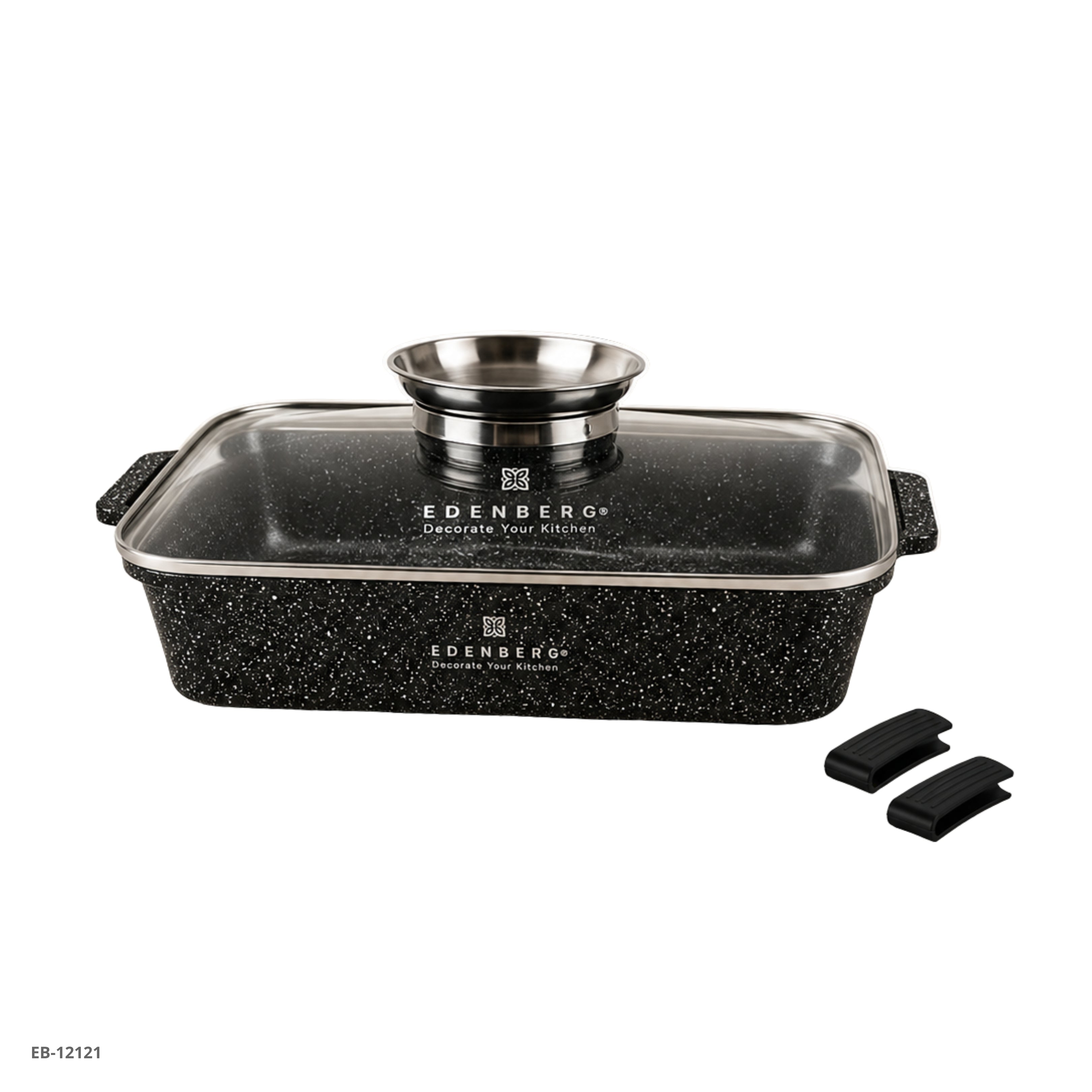 Asador con Tapa y Perilla Aromática 2.9 L Edenberg - Ref. EB-12121
