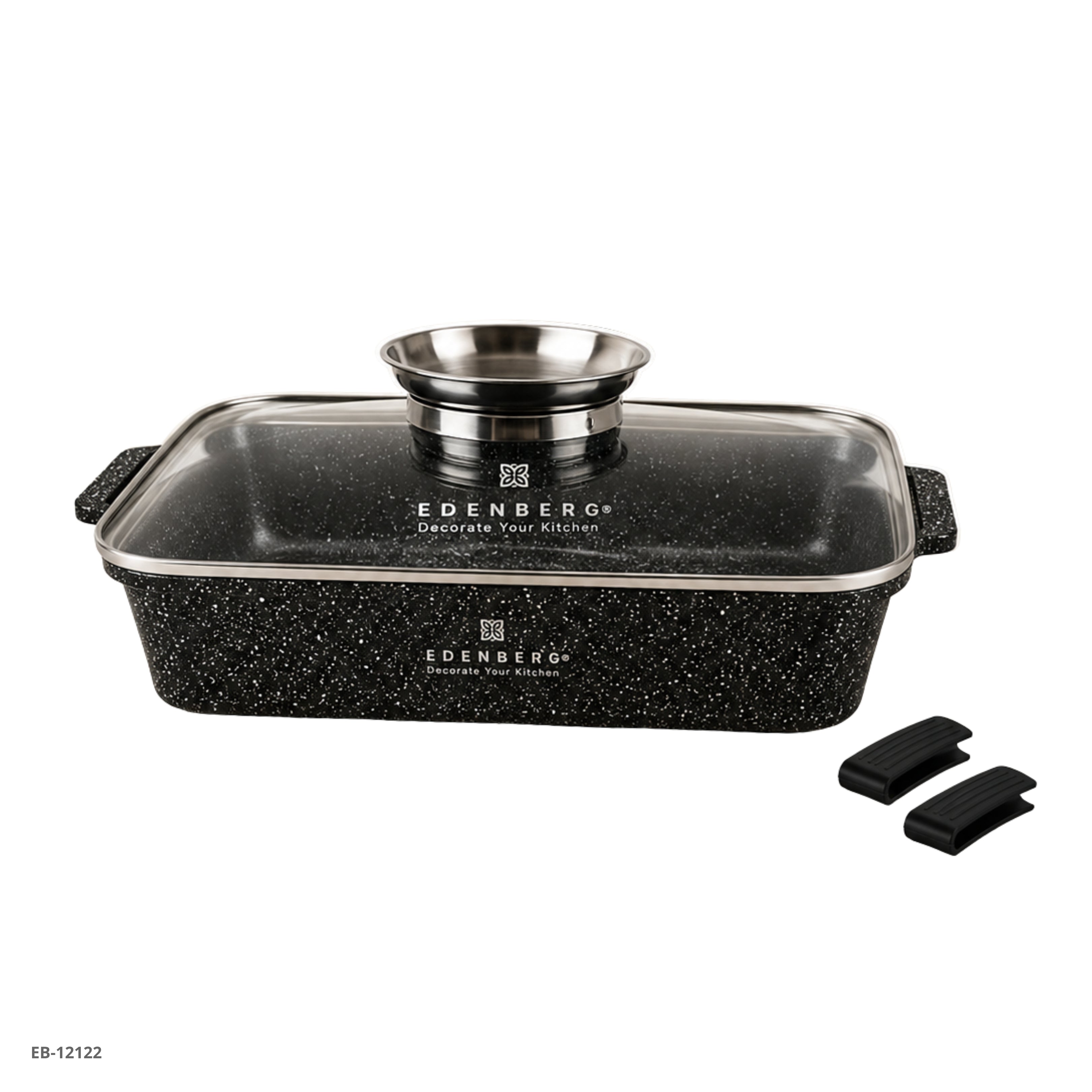 Asador con Tapa y Perilla Aromática 3.7 L Edenberg - Ref. EB-12122