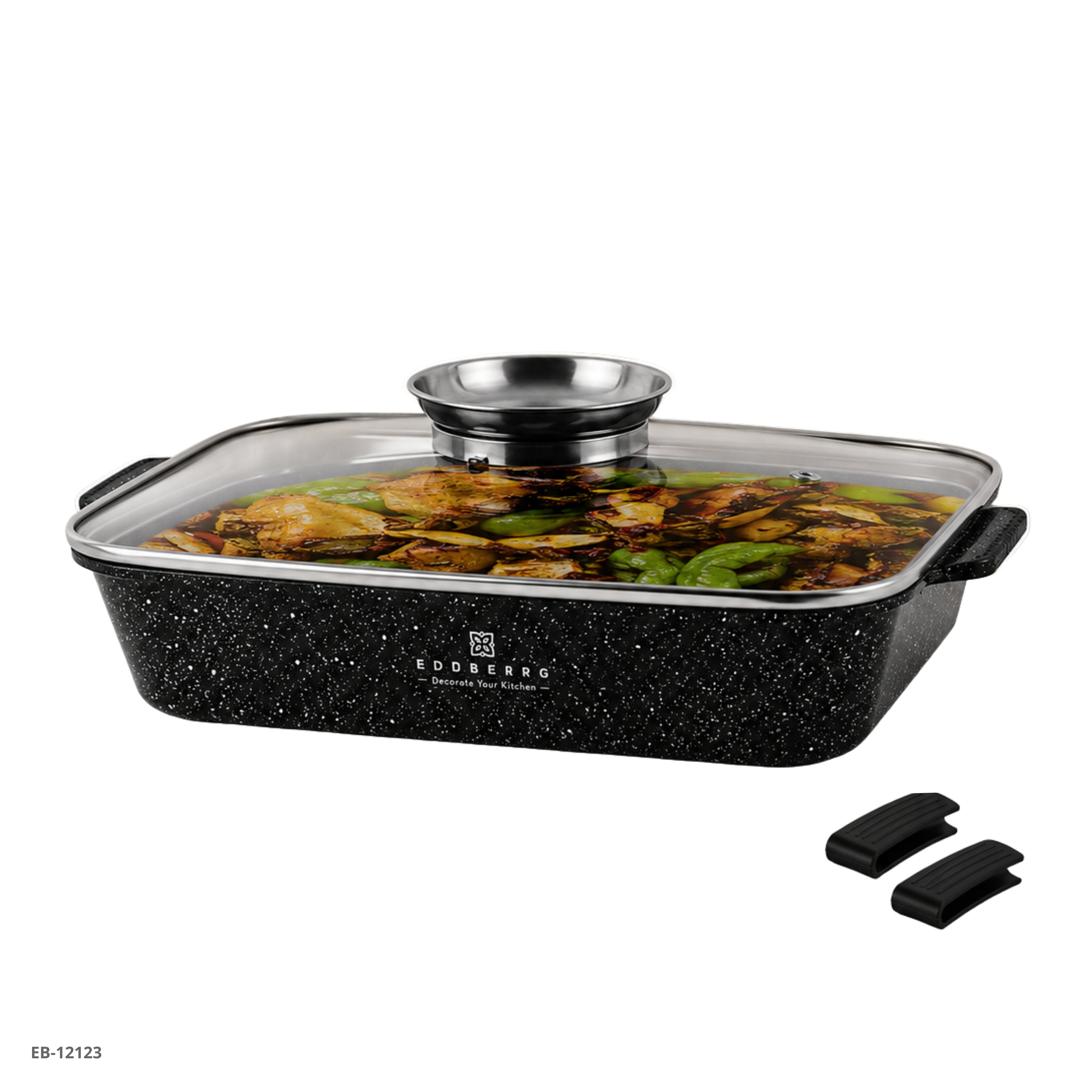 Asador con Tapa y Perilla Aromática 4.5 L Edenberg - Ref. EB-12123