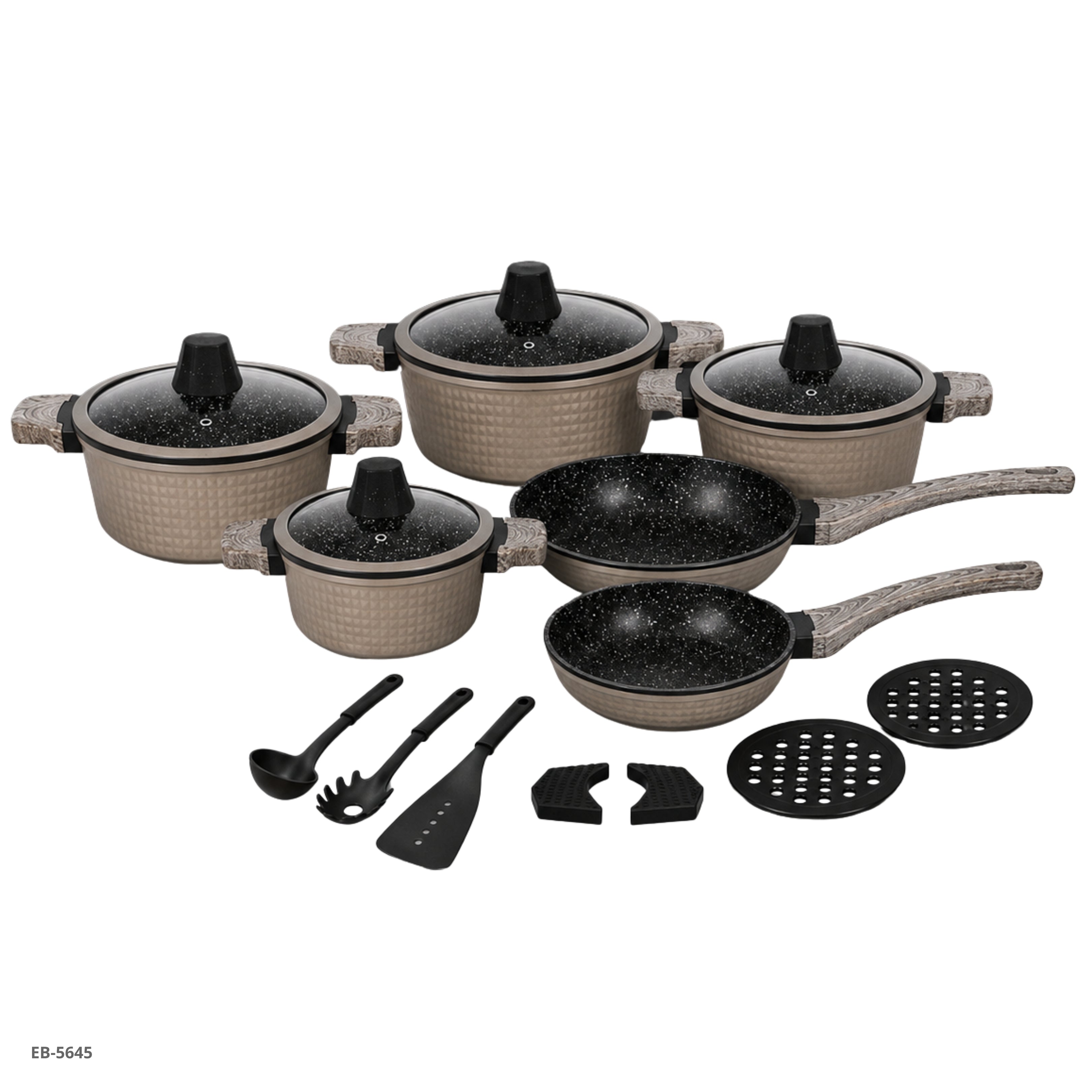 Set de Cocina 15 Piezas — Beige Edenberg - Ref. EB-5645