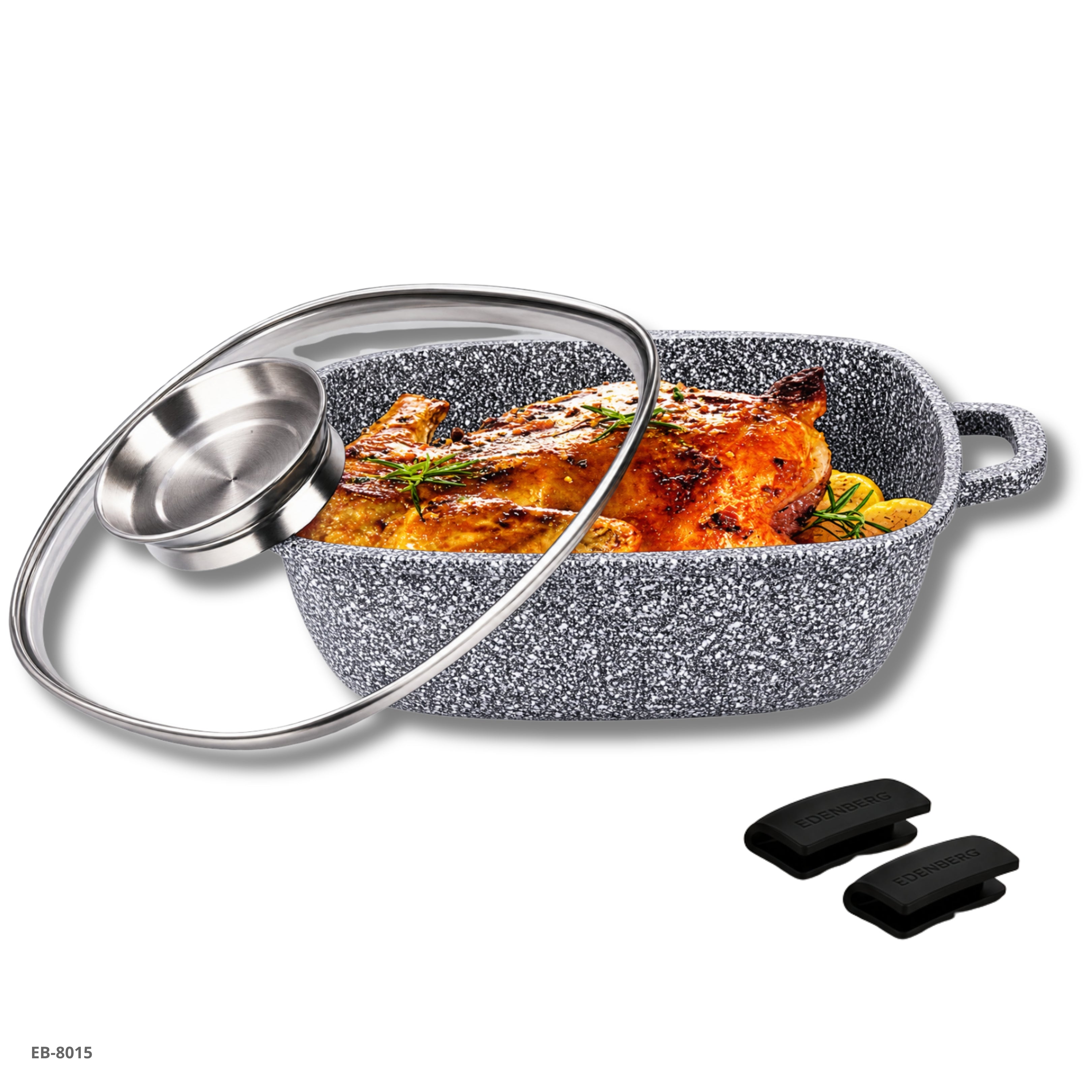 Cacerola con Tapa de Vidrio 3.7 L (22 cm) Edenberg - Ref. EB-8015