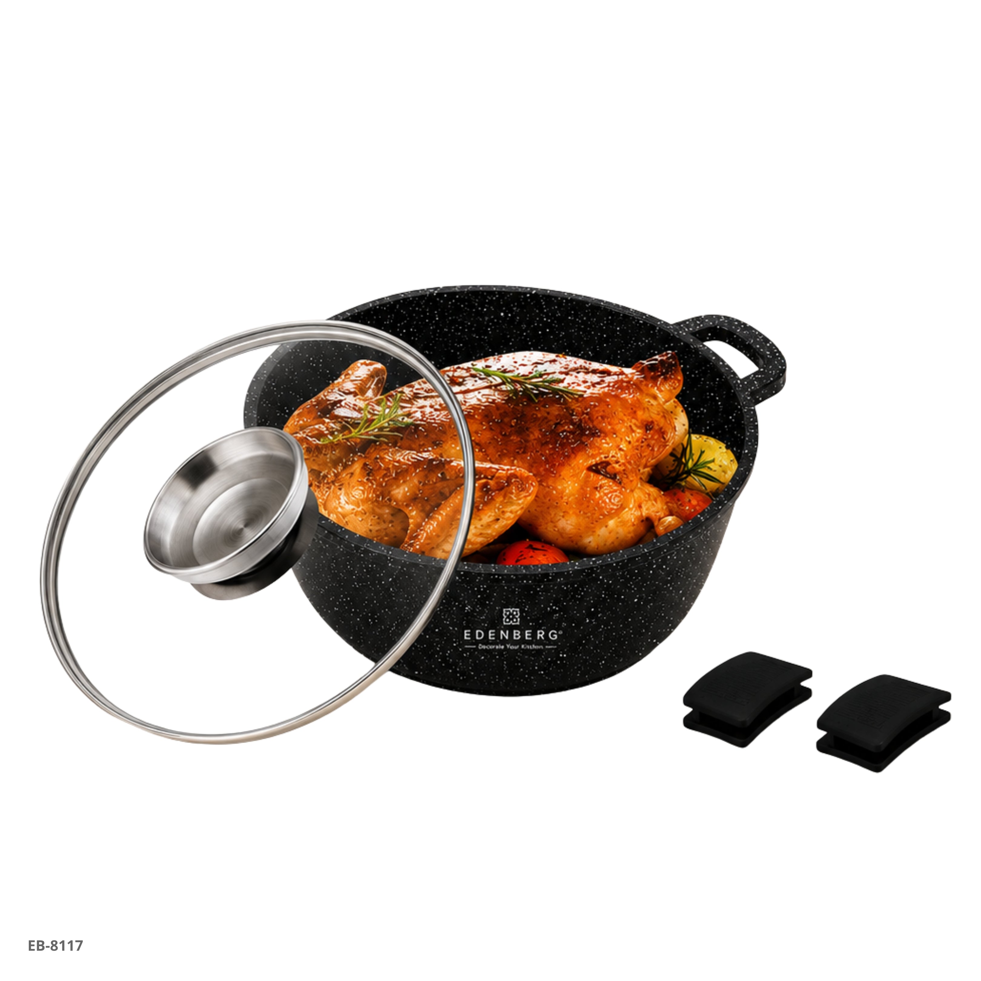 Cacerola con Tapa de Vidrio 2.5 L (22 cm) Edenberg - Ref. EB-8117