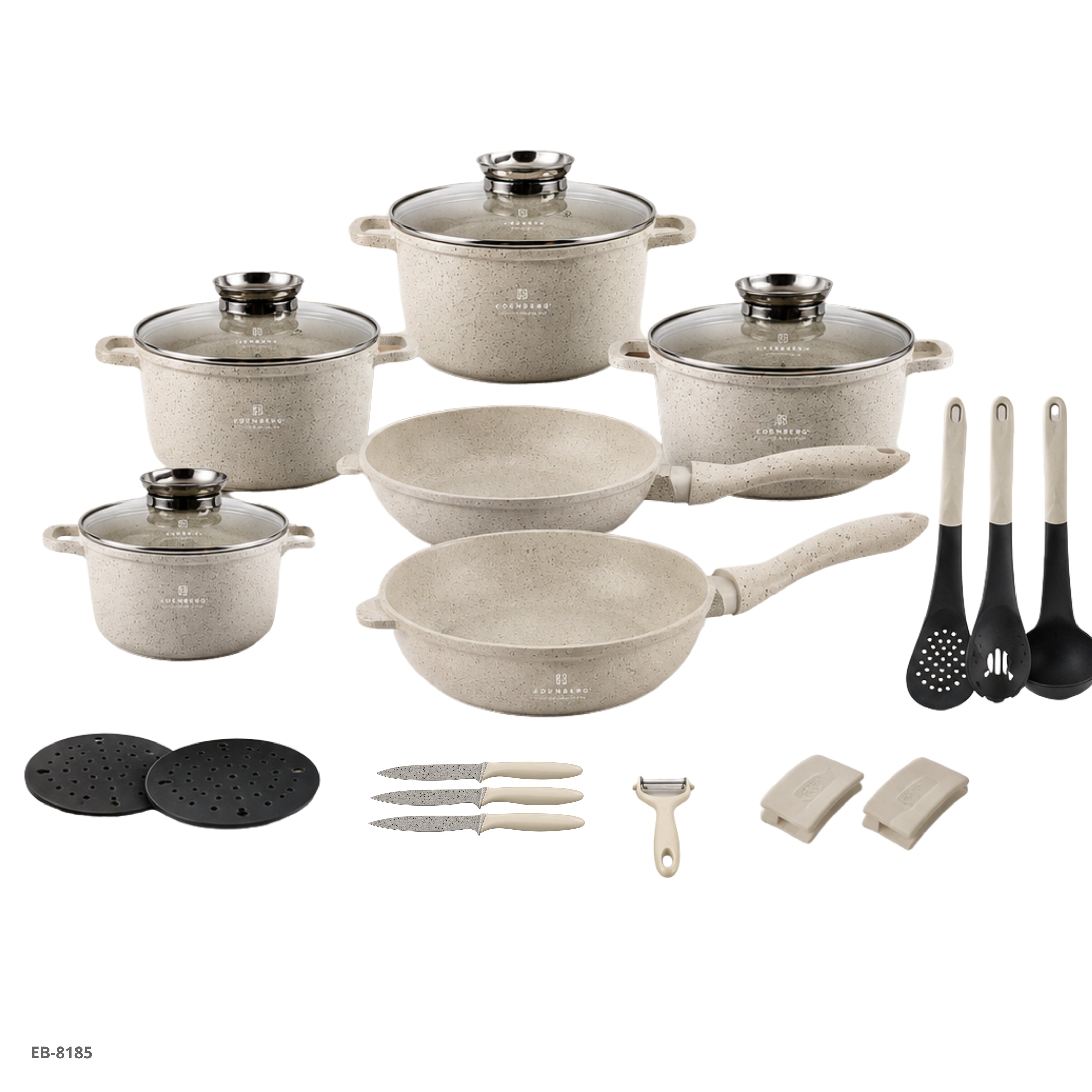 Set de Cocina 21 Piezas — Beige Edenberg - Ref. EB-8185