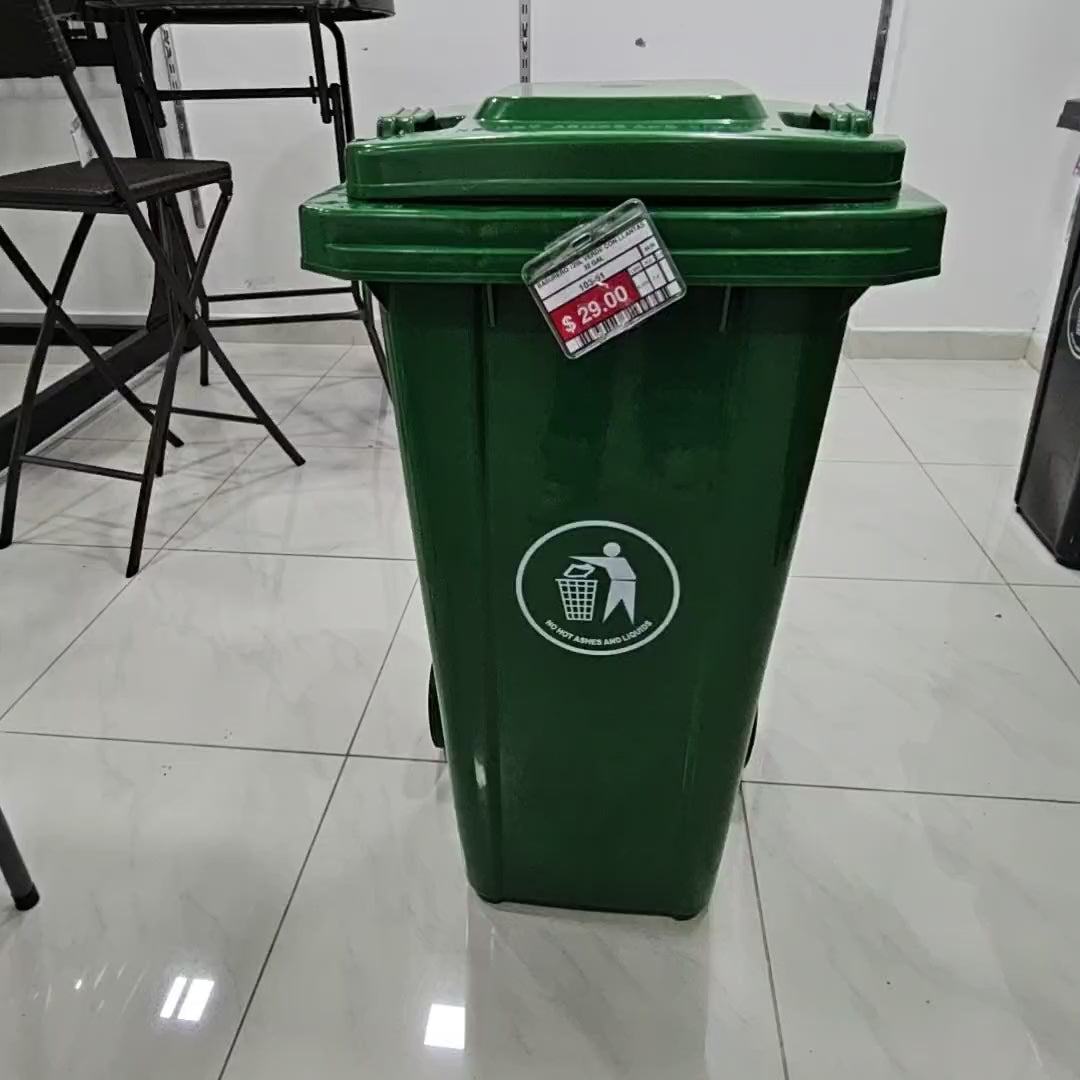 Basurero 120L con Llantas 32 Gal