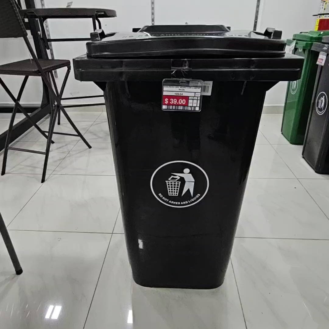 Basurero 240L con Llantas 64 Gal