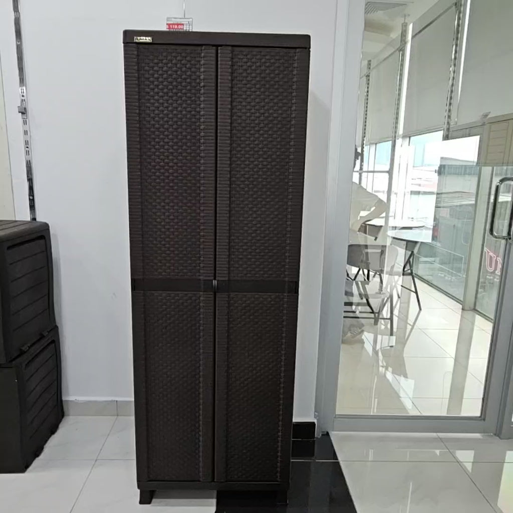 Armario Grande Textura Rattan Wengue